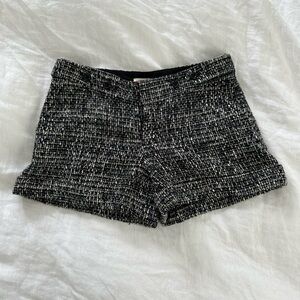 REBECCA TAYLOR Tweed Black Multi Dress Shorts